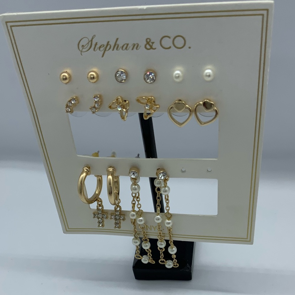 Stephan & CO Gold Earring Set for Women
